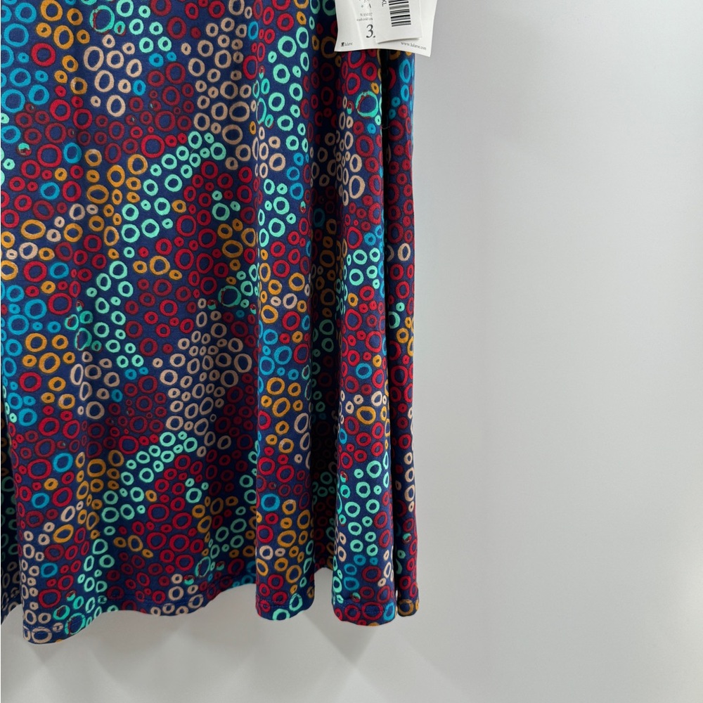 LuLaRoe Azure Skirt NWT – Women’s 3XL Navy Multicolor Circle Print - Picture 3 of 4